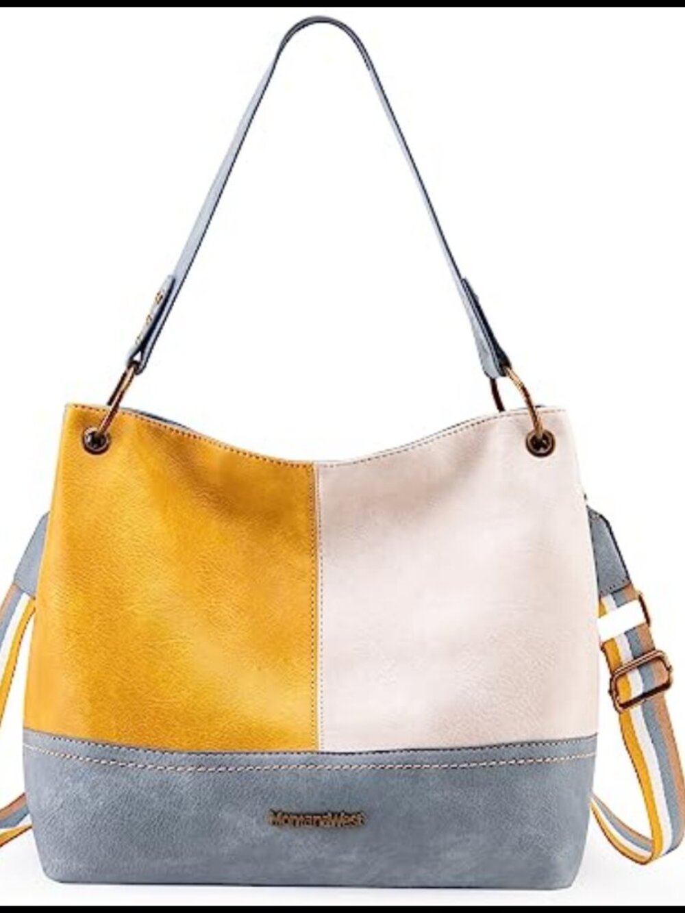 Montana West Vegan Leather Slouchy Hobo Bag Guitar Strap Shoulder Tote